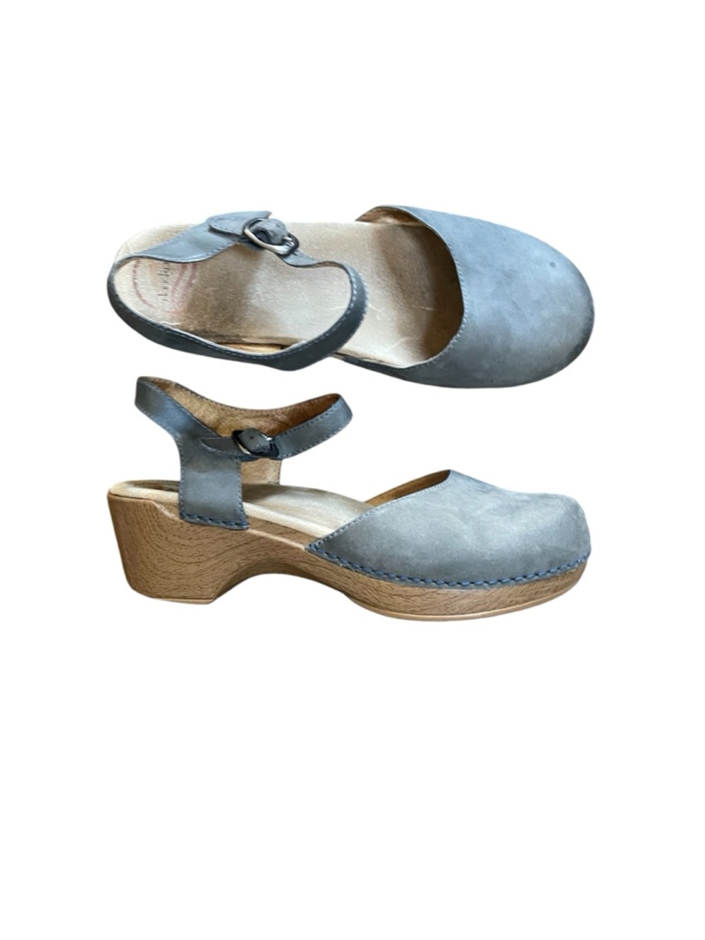 Dansko Sam Mary Jane Clogs Shoes Denim Burnished Nubuck Size 40 EU, 9.5-10 US - Picture 2 of 14